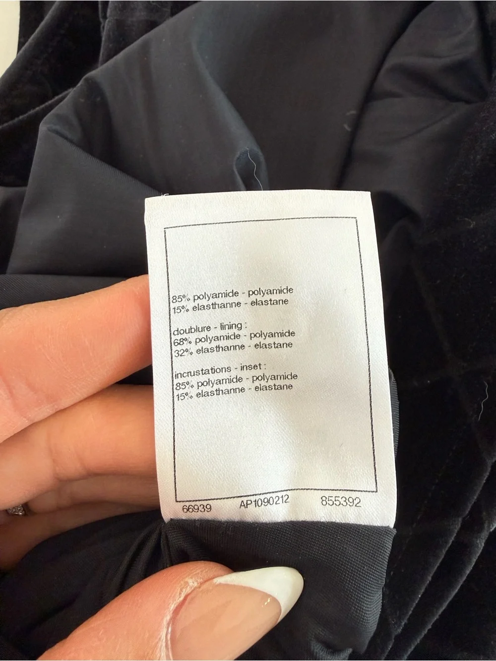 CHANEL Black Quilted Velvet V-Neck Mini Dress FR36 | US4